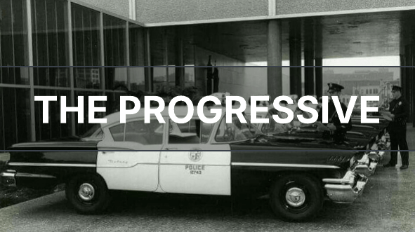 Photo of a line of police cars - LAPD 1958